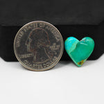 Natural Mohave Turquoise Heart Cabochon 14x14mm 5.5ct - Blue Green - Pedra Gems