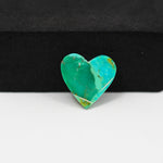 Natural Mohave Turquoise Heart Cabochon 14x14mm 5.5ct - Blue Green - Pedra Gems