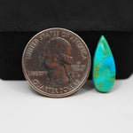 Natural Mohave Turquoise Pear Cabochon 20x7mm 4ct - Green Blue - Pedra Gems