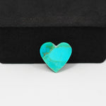 Natural Mohave Turquoise Heart Cabochon 13x13mm 4.5ct - Blue Green - Pedra Gems