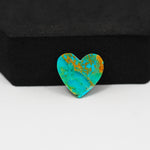 Natural Mohave Turquoise Heart Cabochon 15x15mm 4.5ct - Blue - Pedra Gems