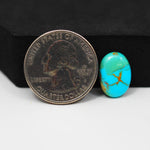 Natural Mohave Turquoise Oval Cabochon 14x10mm 3.5ct - Blue Green - Pedra Gems