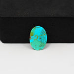 Natural Mohave Turquoise Oval Cabochon 14x10mm 3.5ct - Blue Green - Pedra Gems