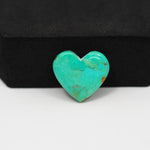 Natural Mohave Turquoise Heart Cabochon 17x18mm 7.5ct - Green - Pedra Gems