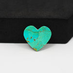 Natural Mohave Turquoise Heart Cabochon 17x18mm 7.5ct - Green - Pedra Gems