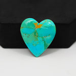 Natural Mohave Turquoise Heart Cabochon 26x24mm 19ct - Blue - Pedra Gems
