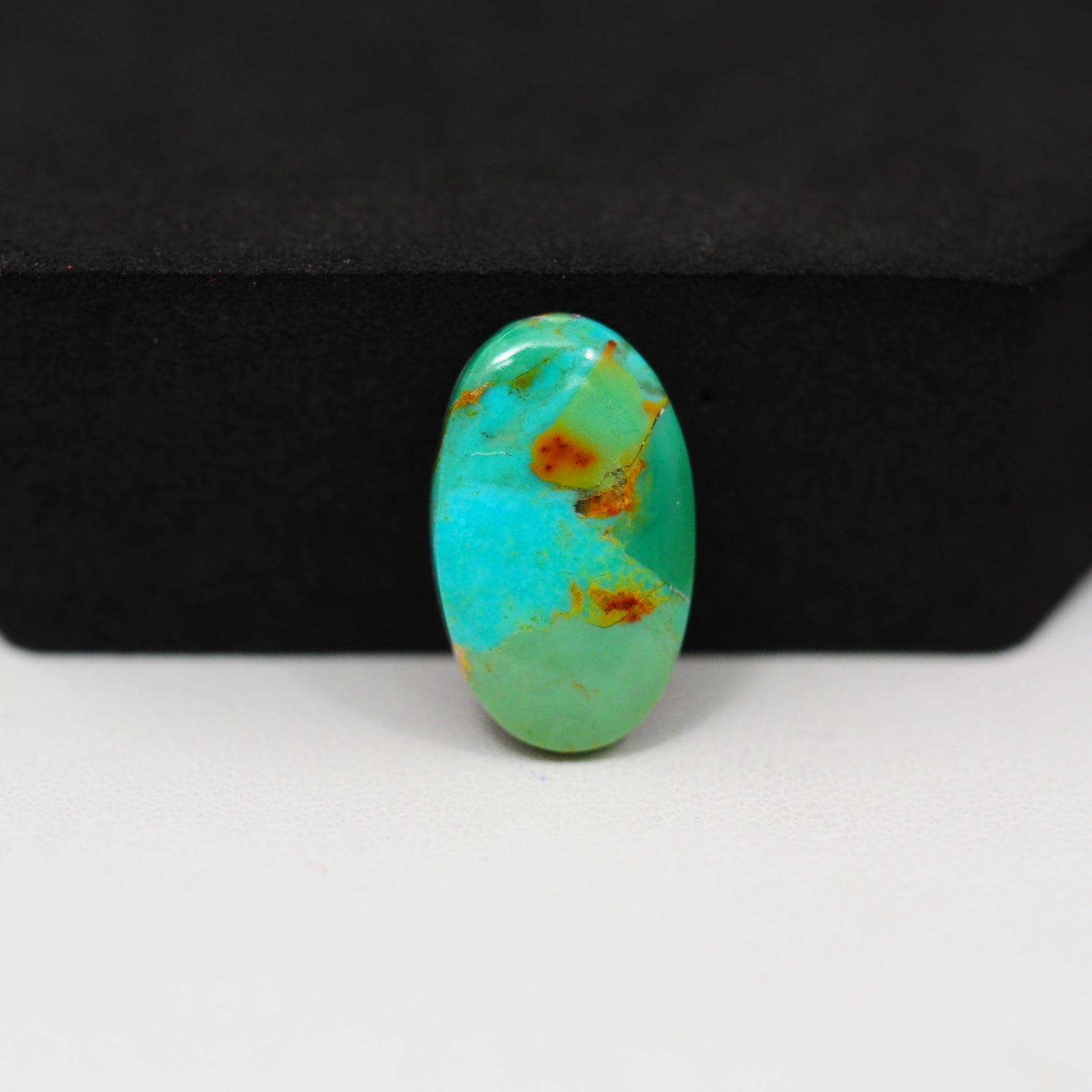 Natural Mohave Turquoise Oval Cabochon 19x12mm 6.5ct - Blue Green - Pedra Gems