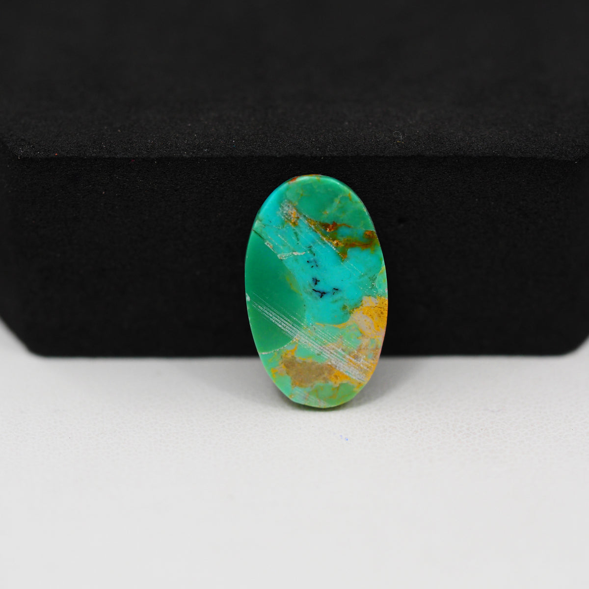 Natural Mohave Turquoise Oval Cabochon 19x12mm 6.5ct - Blue Green - Pedra Gems