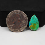 Natural Mohave Turquoise Pear Cabochon 18x11mm 4.5ct - Green Blue - Pedra Gems