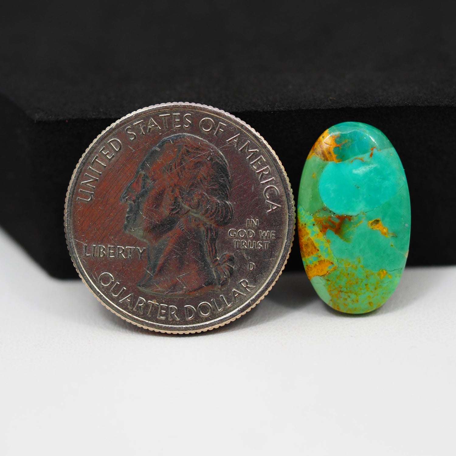 Natural Mohave Turquoise Oval Cabochon 20x12mm 6.5ct - Green Blue - Pedra Gems