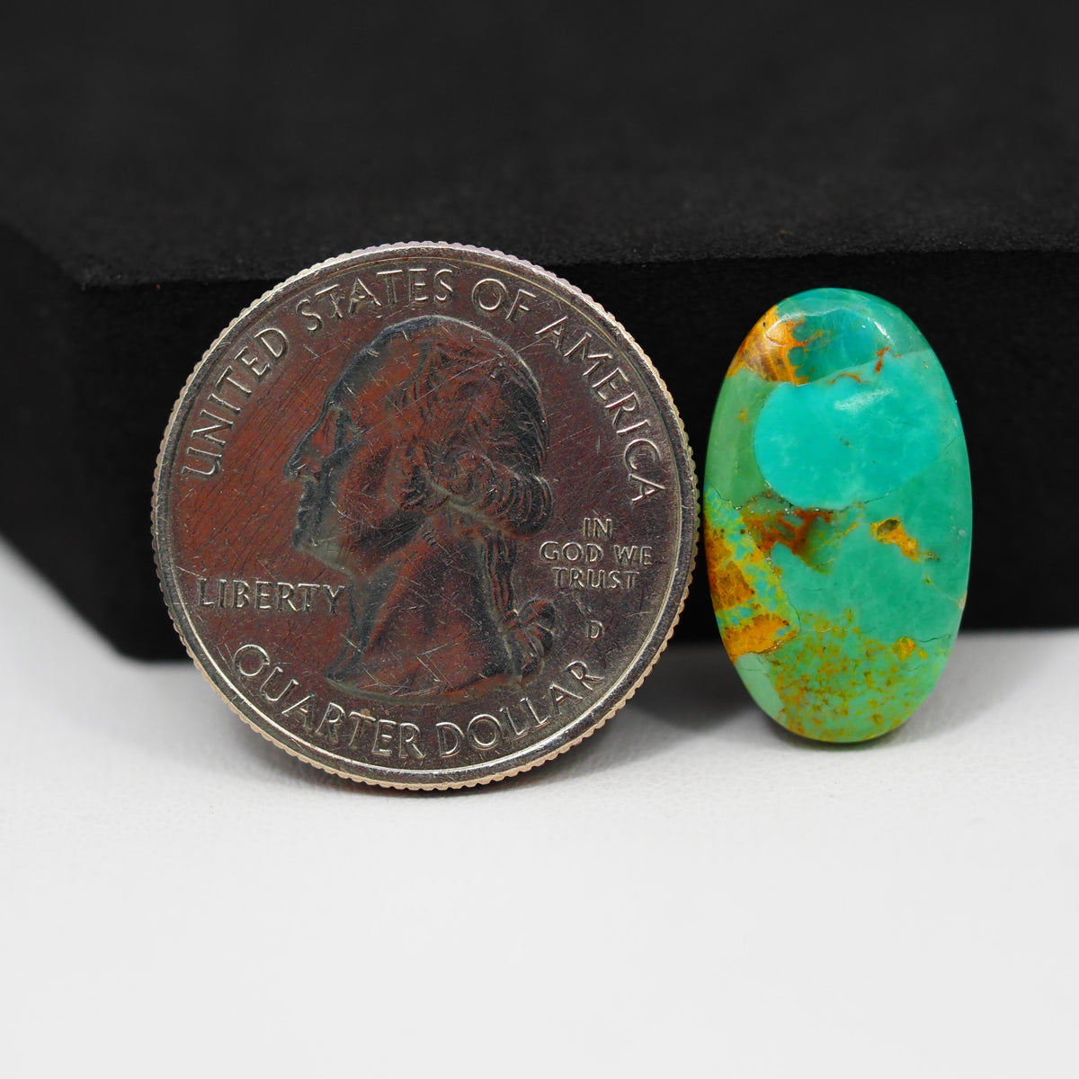 Natural Mohave Turquoise Oval Cabochon 20x12mm 6.5ct - Green Blue - Pedra Gems
