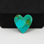 Natural Mohave Turquoise Heart Cabochon 20x19mm 12ct - Green Blue - Pedra Gems