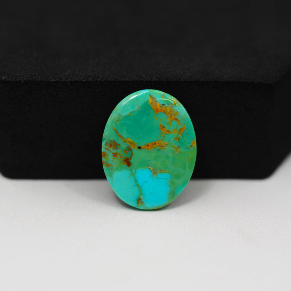 Natural Mohave Turquoise Oval Cabochon 20x16mm 5.5ct - Green Blue - Pedra Gems