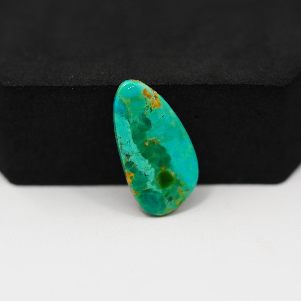 Natural Mohave Turquoise Freeform Cabochon 23x12mm 6.5ct - Blue Green - Pedra Gems
