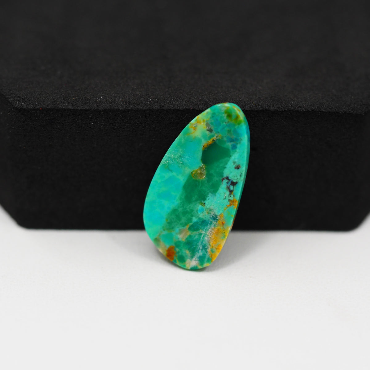 Natural Mohave Turquoise Freeform Cabochon 23x12mm 6.5ct - Blue Green - Pedra Gems