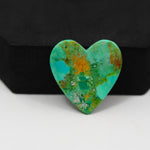 Natural Mohave Turquoise Heart Cabochon 24x24mm 18ct - Blue Green - Pedra Gems