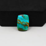 Natural Mohave Turquoise Square Cabochon 17x13mm 9ct - Blue Rust Matrix - Pedra Gems