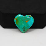 Natural Mohave Turquoise Heart Cabochon 20x20mm 12ct - Green Blue - Pedra Gems