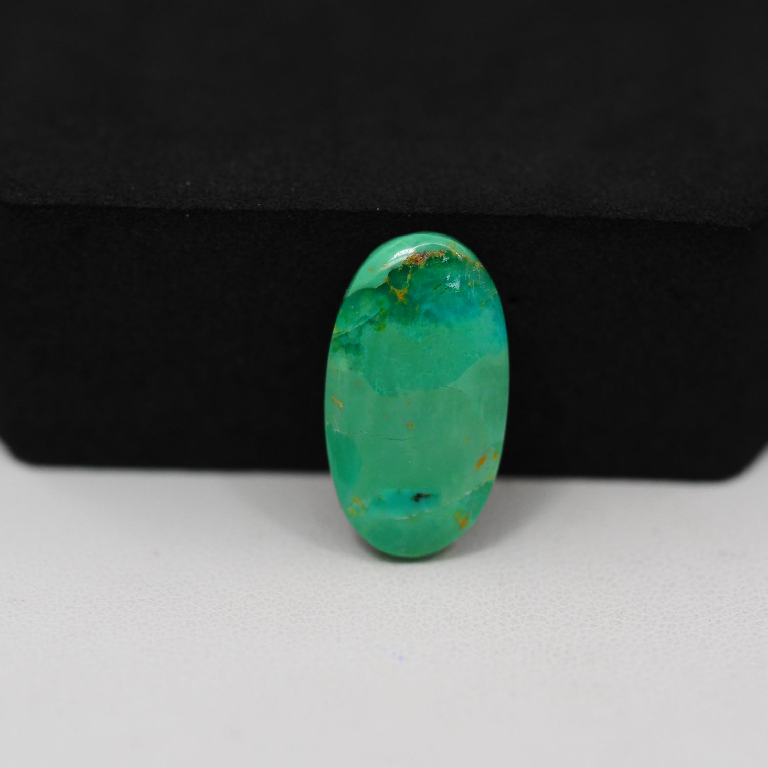 Natural Mohave Turquoise Oval Cabochon 20x11mm 6ct - Green - Pedra Gems
