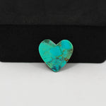 Natural Mohave Turquoise Heart Cabochon 14x14mm 4.5ct - Blue - Pedra Gems