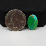 Natural Mohave Turquoise Oval Cabochon 17x12mm 6ct - Green - Pedra Gems