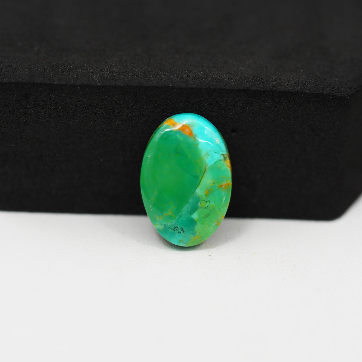 Natural Mohave Turquoise Oval Cabochon 17x12mm 6ct - Green - Pedra Gems
