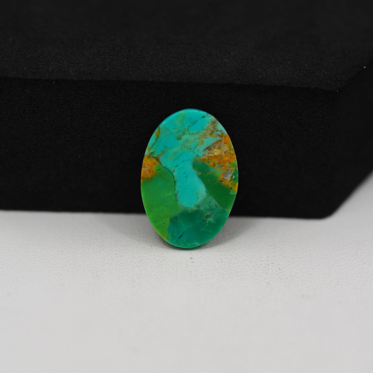 Natural Mohave Turquoise Oval Cabochon 17x12mm 6ct - Green - Pedra Gems