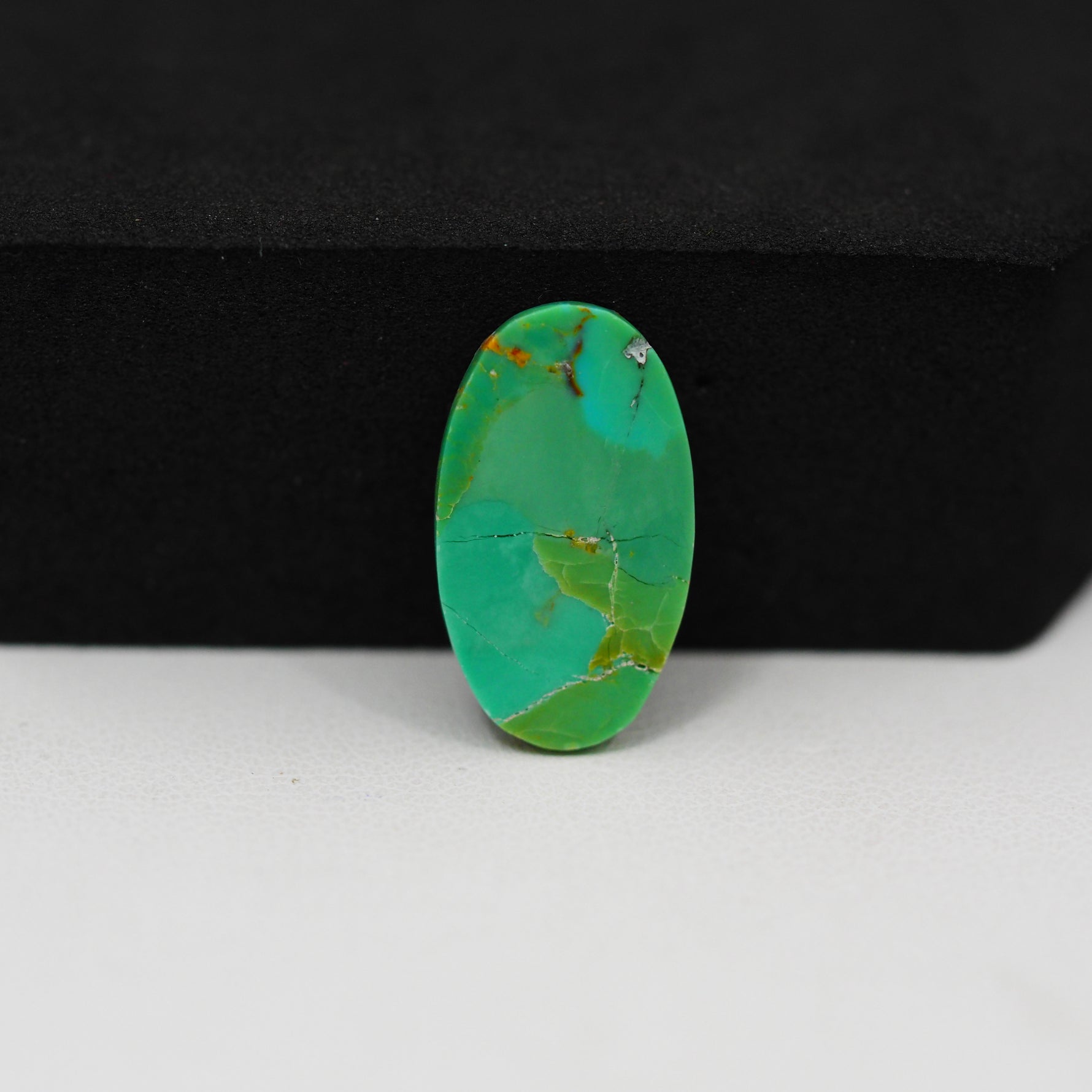 Natural Mohave Turquoise Oval Cabochon 19x11mm 4.5ct - Blue Green - Pedra Gems
