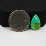 Natural Mohave Turquoise Pear Cabochon 18x11mm 4.5ct - Green Blue - Pedra Gems