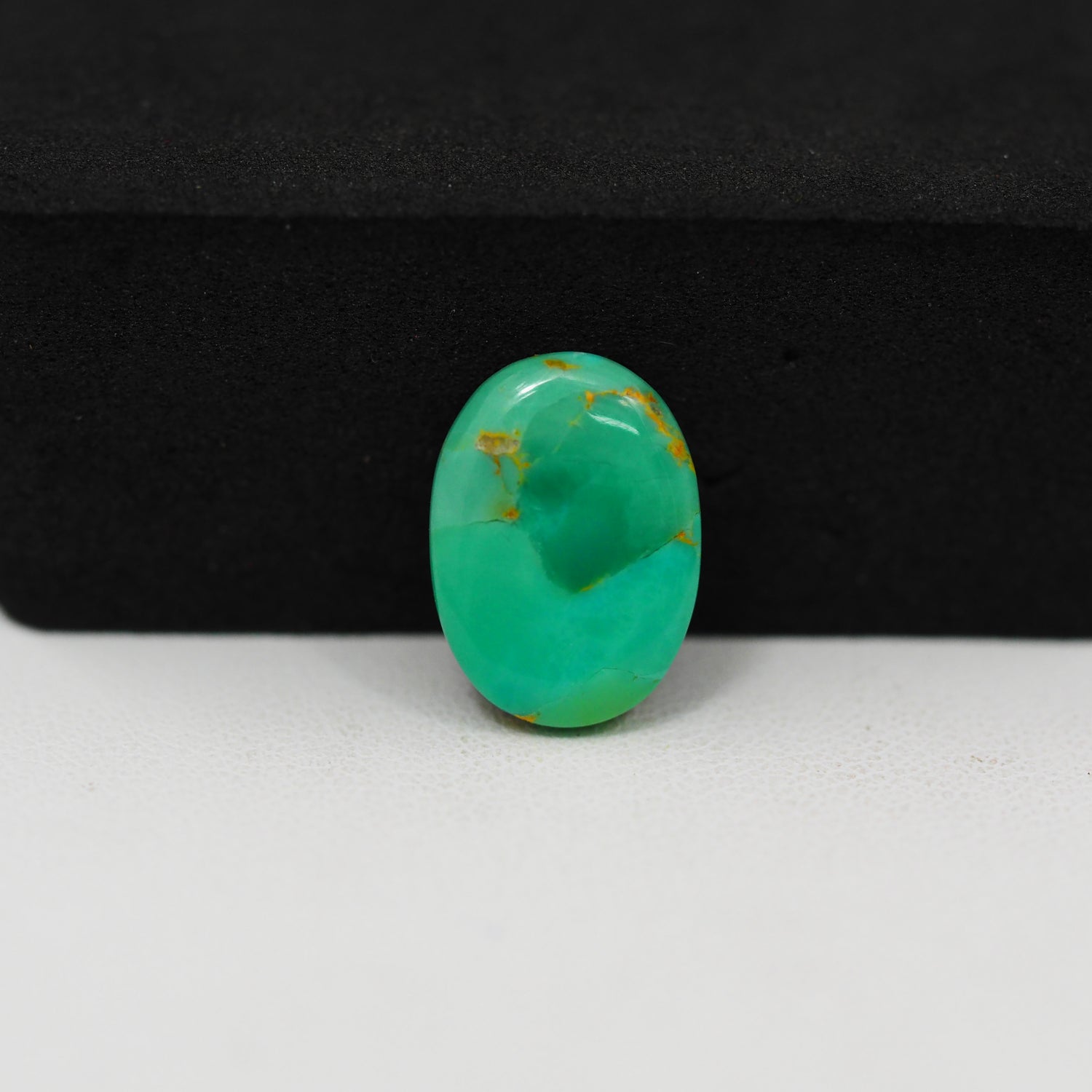 Natural Mohave Turquoise Oval Cabochon 15x11mm 4.5ct - Green - Pedra Gems