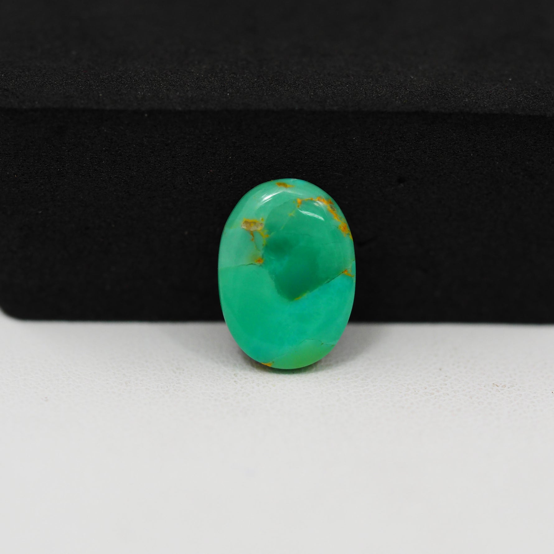 Natural Mohave Turquoise Oval Cabochon 15x11mm 4.5ct - Green - Pedra Gems