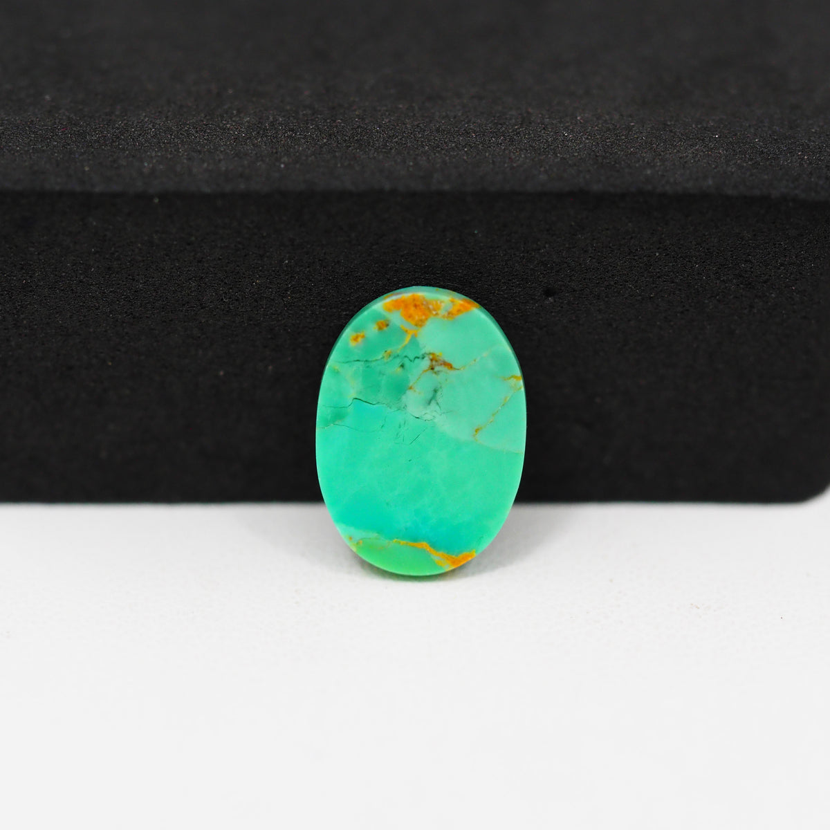 Natural Mohave Turquoise Oval Cabochon 15x11mm 4.5ct - Green - Pedra Gems