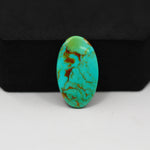 Natural Mohave Turquoise Oval Cabochon 23x13mm 6ct - Blue Rust Matrix - Pedra Gems