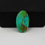 Natural Mohave Turquoise Oval Cabochon 23x13mm 6ct - Blue Rust Matrix - Pedra Gems