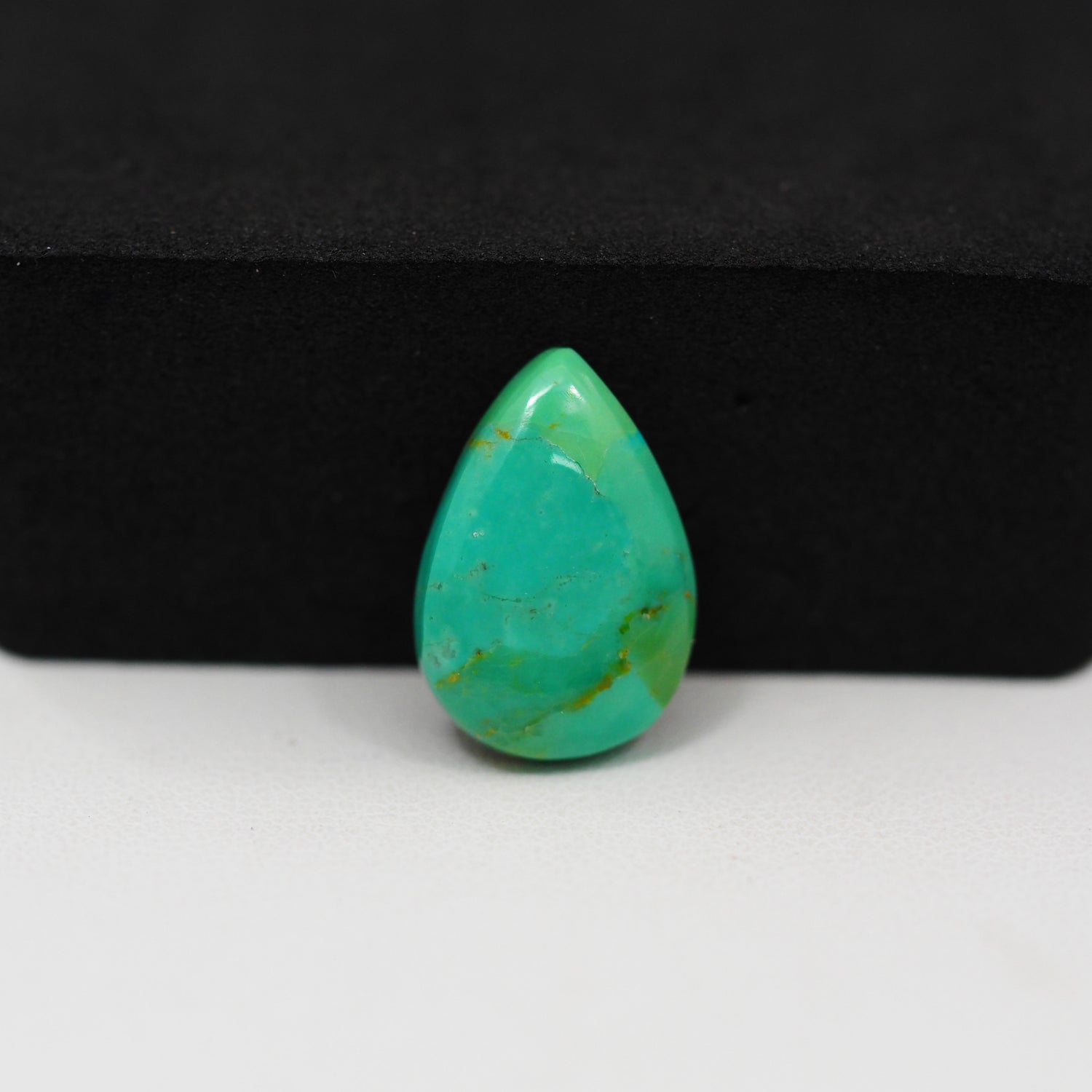 Natural Mohave Turquoise Pear Cabochon 17x12mm 5ct - Teal - Pedra Gems