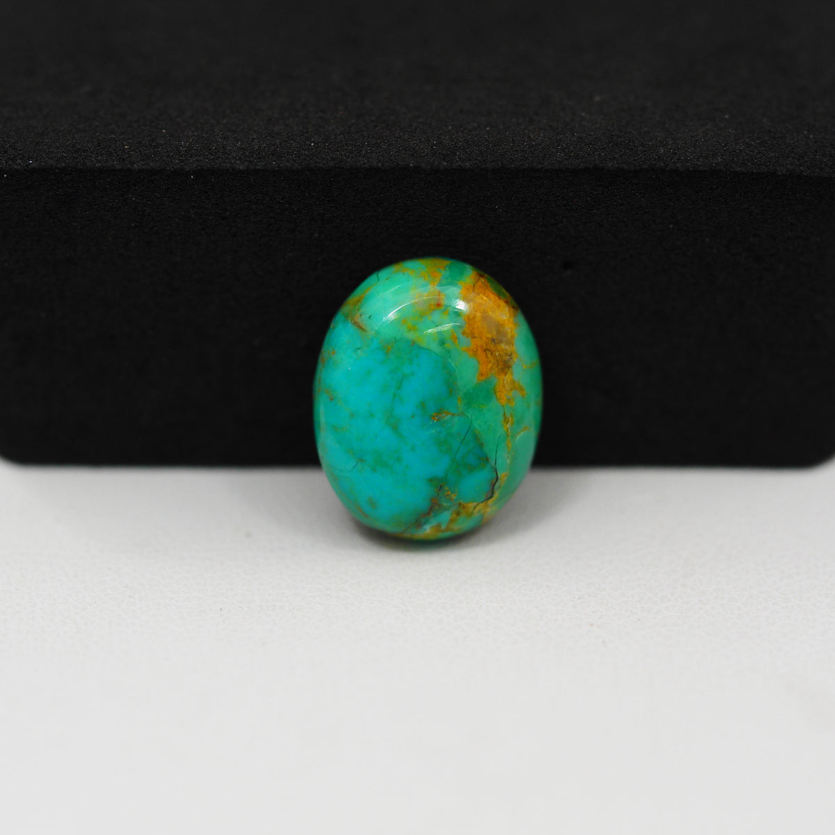 Natural Mohave Turquoise Oval Cabochon 15x12mm 6.5ct - Teal - Pedra Gems