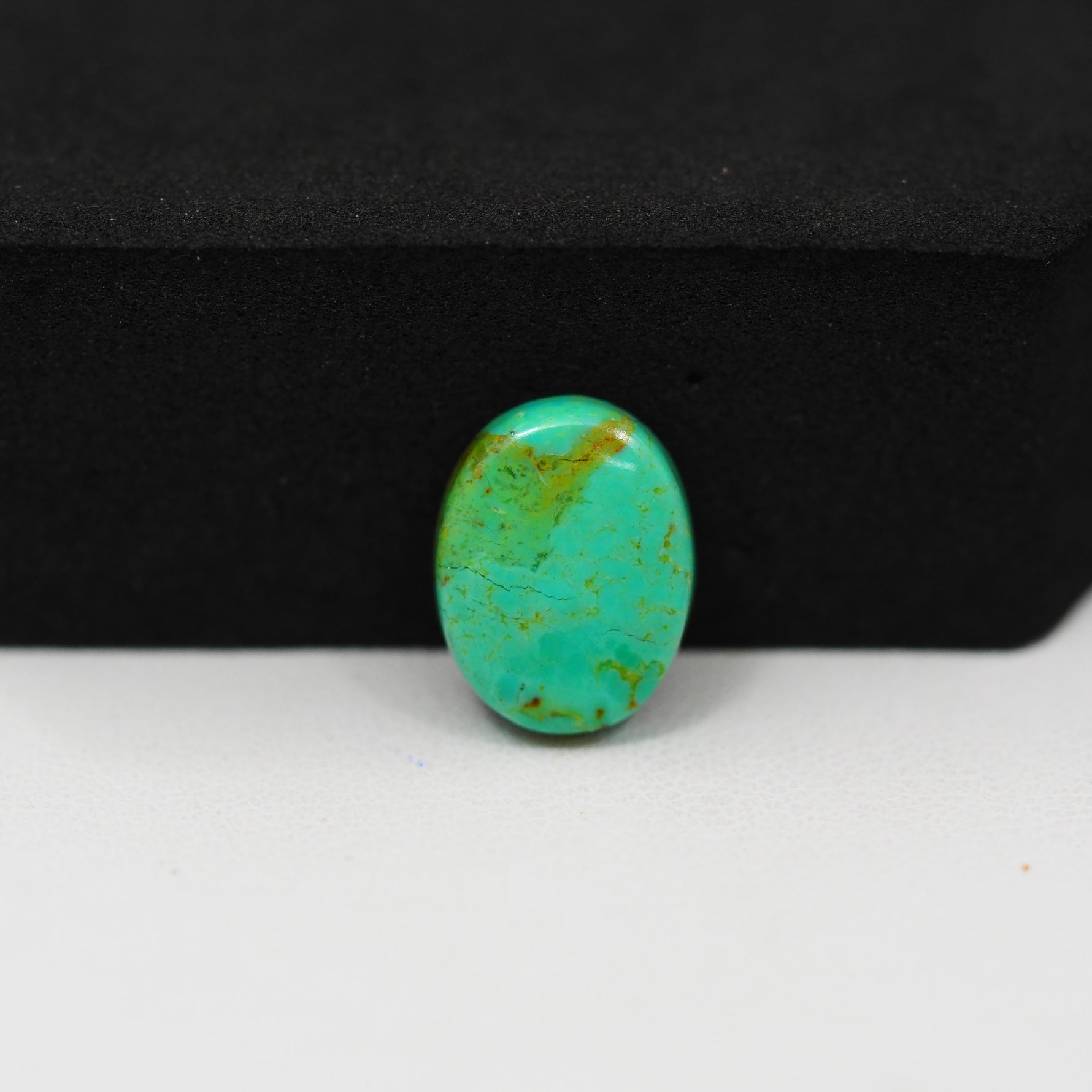 Natural Mohave Turquoise Oval Cabochon 14x10mm 4ct - Teal - Pedra Gems