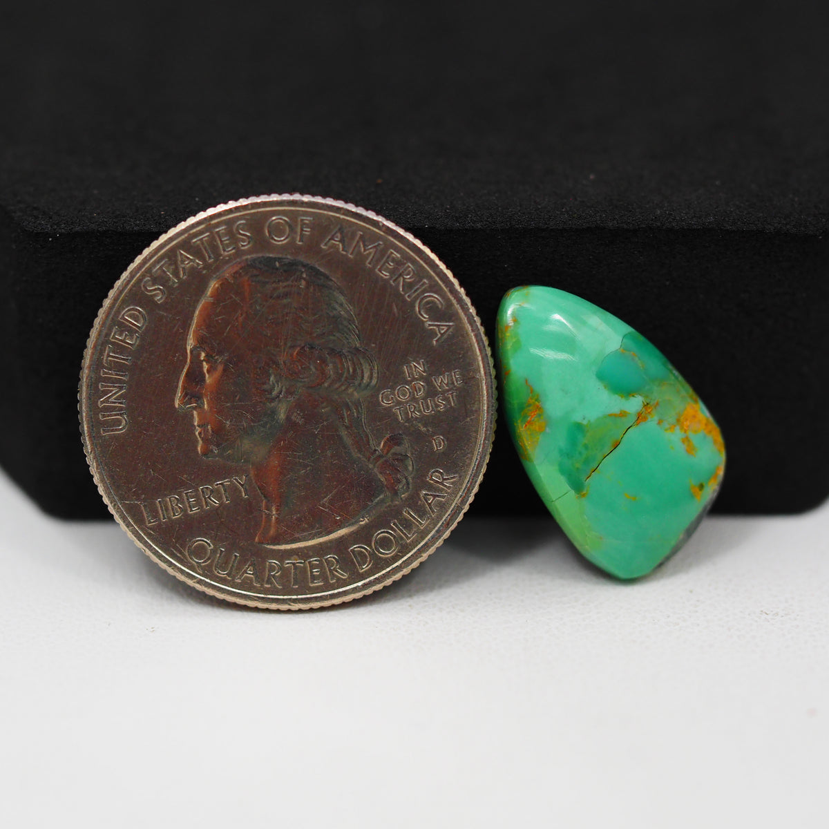 Natural Mohave Turquoise Freeform Cabochon 18x11mm 5.5ct - Green Teal - Pedra Gems