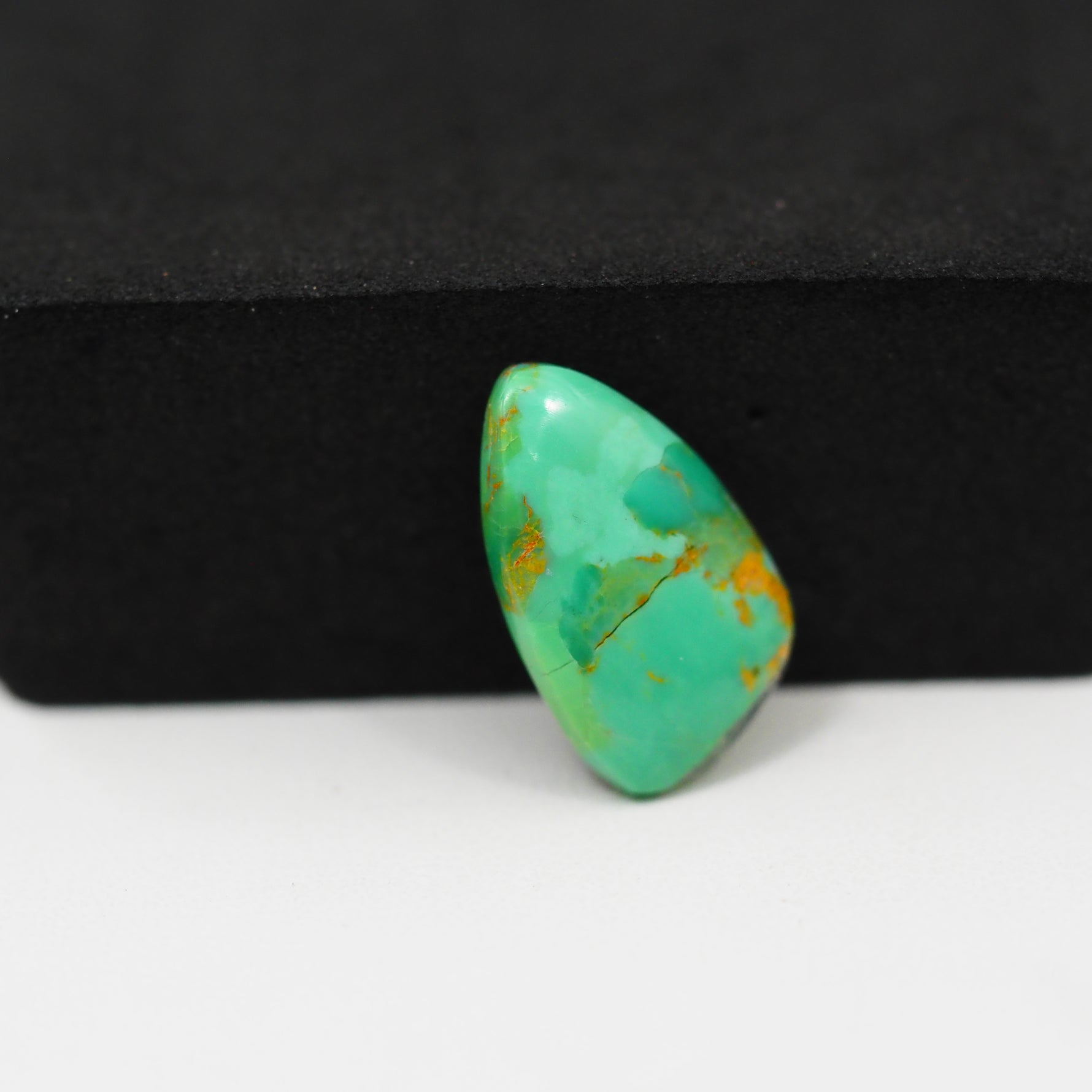 Natural Mohave Turquoise Freeform Cabochon 18x11mm 5.5ct - Green Teal - Pedra Gems