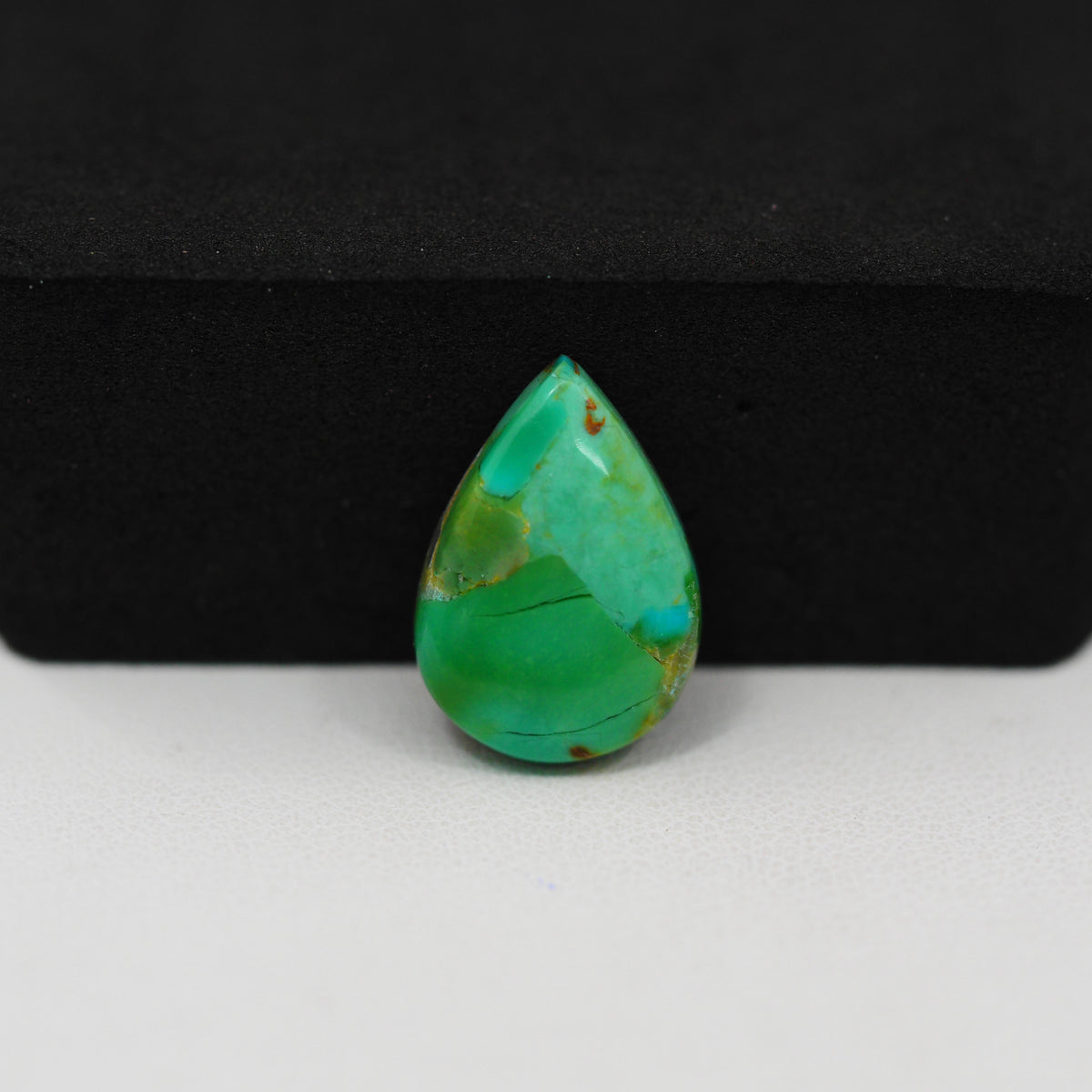 Natural Mohave Turquoise Pear Cabochon 17x12mm 5.5ct - Green - Pedra Gems