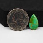 Natural Mohave Turquoise Pear Cabochon 16x10mm 4ct - Green - Pedra Gems