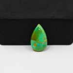 Natural Mohave Turquoise Pear Cabochon 16x10mm 4ct - Green - Pedra Gems