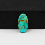 Natural Mohave Turquoise Oval Cabochon 18x9mm 4.5ct - Blue Rust Matrix - Pedra Gems