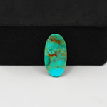 Natural Mohave Turquoise Oval Cabochon 18x9mm 4.5ct - Blue Rust Matrix - Pedra Gems