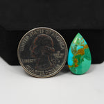 Natural Mohave Turquoise Pear Cabochon 20x11mm 5ct - Teal Green - Pedra Gems
