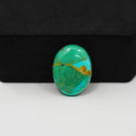 Natural Mohave Turquoise Oval Cabochon 17x14mm 7.5ct - Green Blue Rust Matrix - Pedra Gems