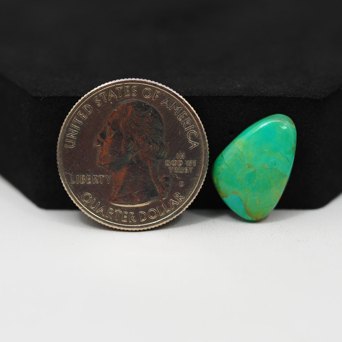 Natural Mohave Turquoise Freeform Cabochon 17x11mm 5.5ct - Green - Pedra Gems