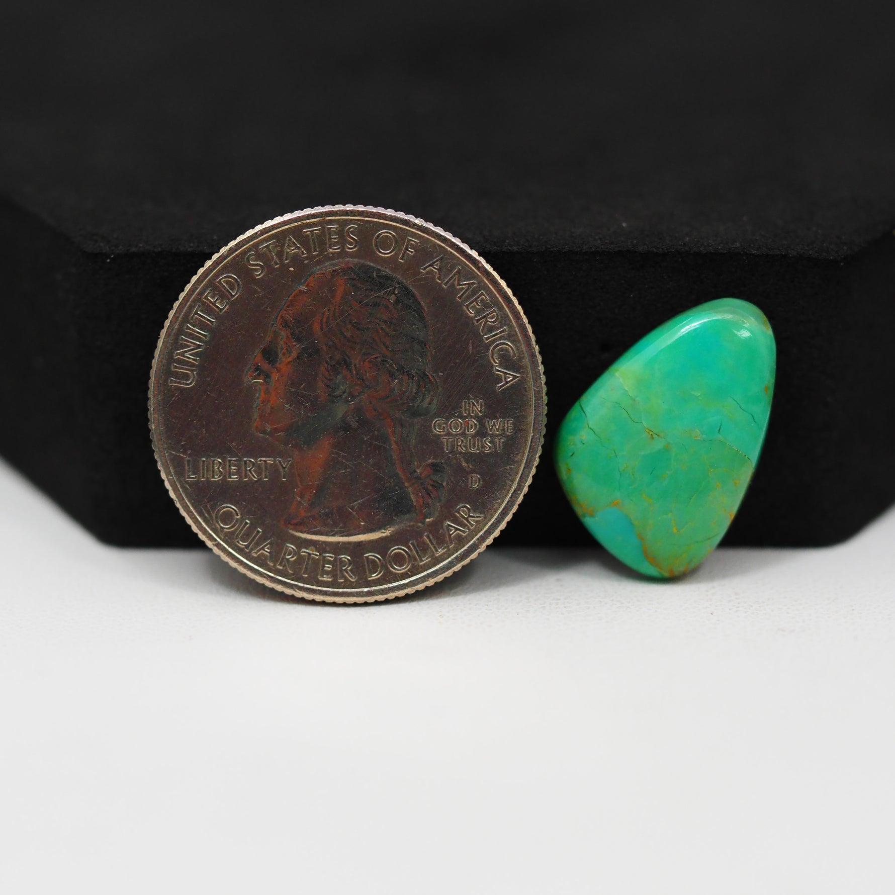 Natural Mohave Turquoise Freeform Cabochon 17x11mm 5.5ct - Green - Pedra Gems