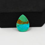 Natural Mohave Turquoise Pear Cabochon 18x14mm 7ct - Green Rust Matrix - Pedra Gems