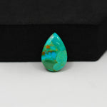 Natural Mohave Turquoise Pear Cabochon 17x11mm 5ct - Teal Rust Matrix - Pedra Gems